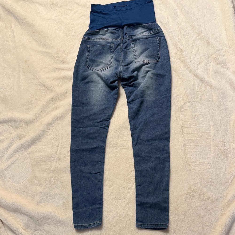 Angel Kiss Blue High-Waisted Jeggings - Picture 2 of 3